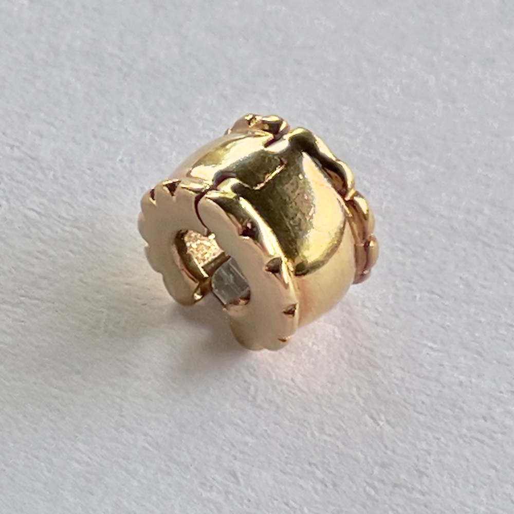 Pandora Solid 14k Gold Charm Clip - Picture 3 of 7